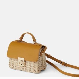 Sold Zara Wicker / Woven Crossbody Bag NWT